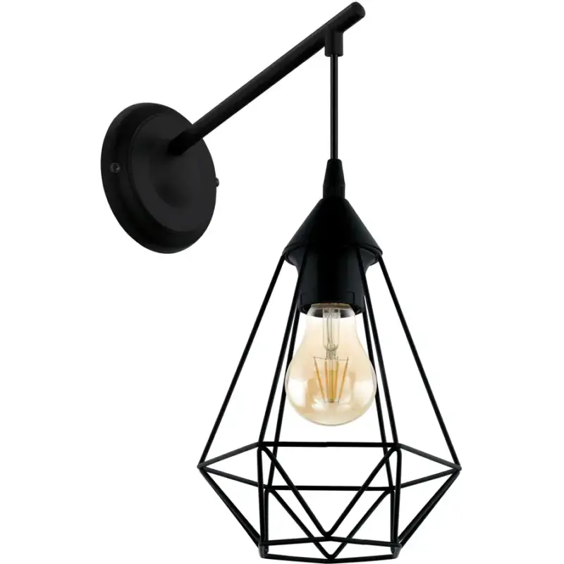 Pas Cher Lumimart | Lampe murale Tarbes Noir Acier 37.5 cm