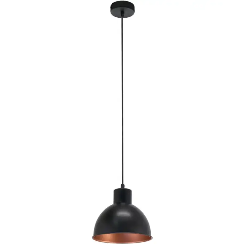 Réduction Lumimart | Suspension Truro 1 Rame/Noir Acier 21 cm 110 cm
