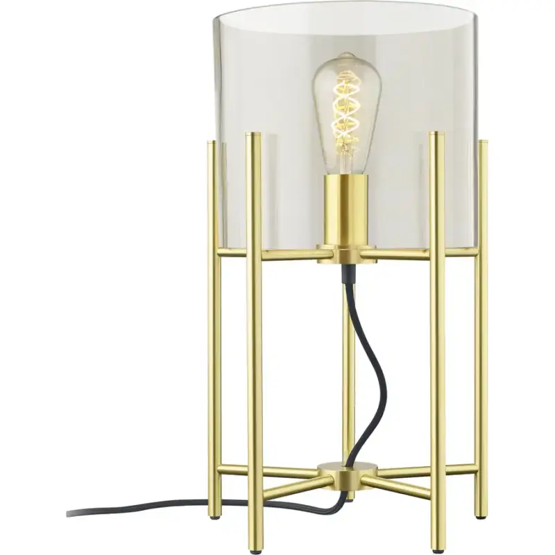 Réduction Lumimart | Lampe de table design Bankamp Heritage E27, laiton mat, H 34 cm