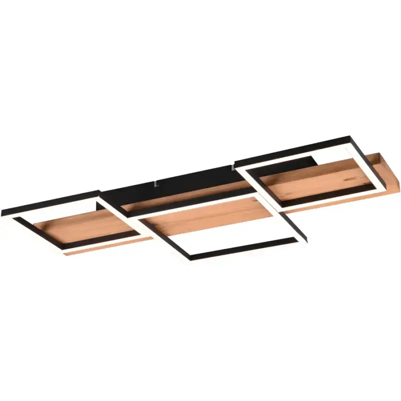Nouveauté Lumimart | Lampe de plafond Hakora Noir Métal 65 cm 7.5 cm