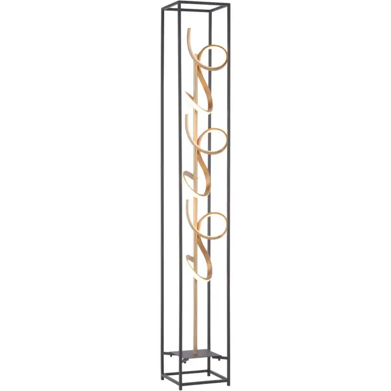 Prix Promo Lumimart | Lampadaire Selina Noir/Rame Aluminium 20 cm 139.5 cm