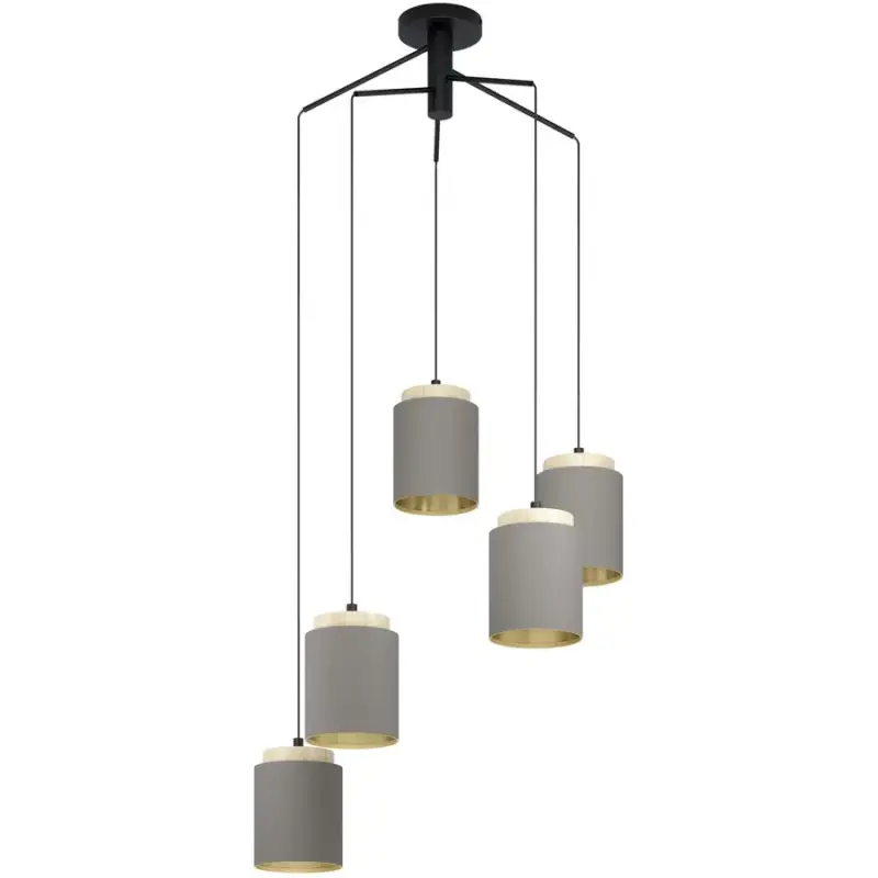 Lumimart | Suspension Albariza Marron/Noir Acier/Bois 70 cm 150 cm Certifié