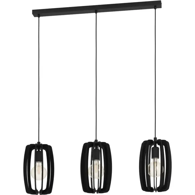 Authentique Lumimart | Suspension Bajazzara Noir Acier 19 cm 110 cm