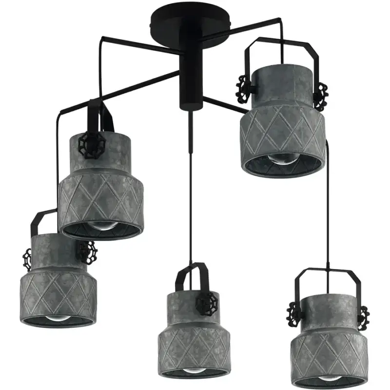 Satisfait Ou Remboursé Lumimart | Suspension Hilcott Noir Acier 67.5 cm 150 cm