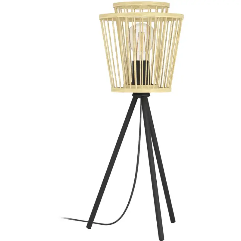 Lumimart | Lampe de table Hykeham Noir Acier 21 cm 57 cm Vente Directe