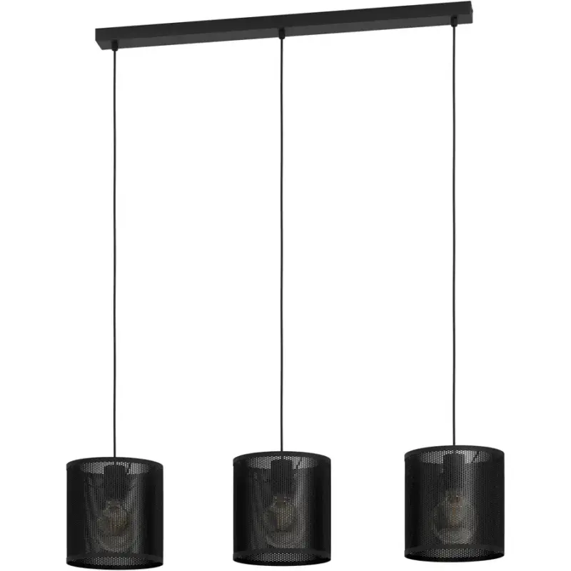 Lumimart | Suspension Manby Noir Acier 20 cm 110 cm Commander Maintenant