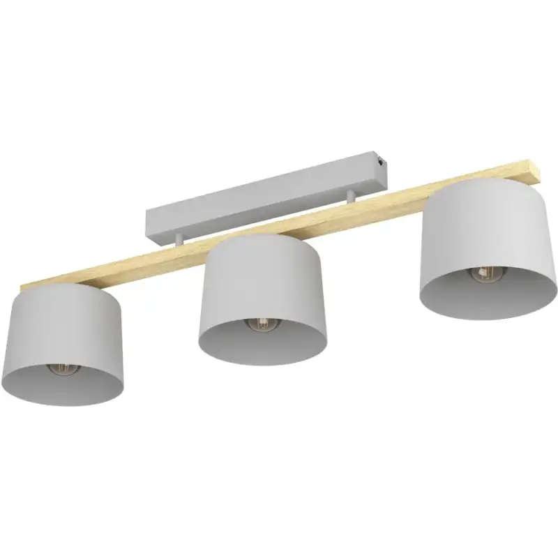 Offre Limitée Lumimart | Lampe de plafond Mariel Gris Acier/Bois 19 cm 25.5 cm