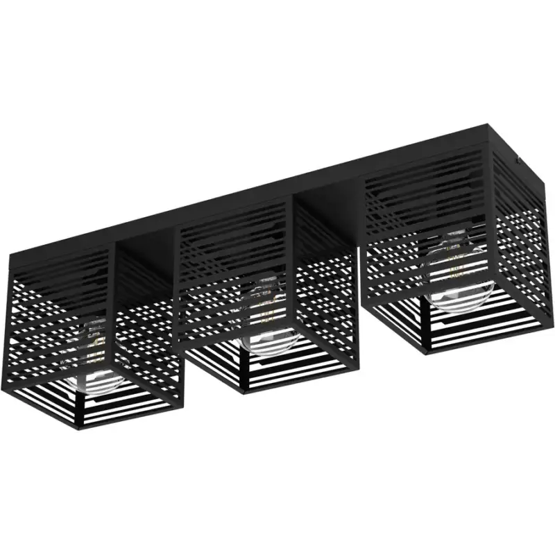 Authentique Lumimart | Lampe de plafond Piedritas Noir Acier 18 cm 20.5 cm