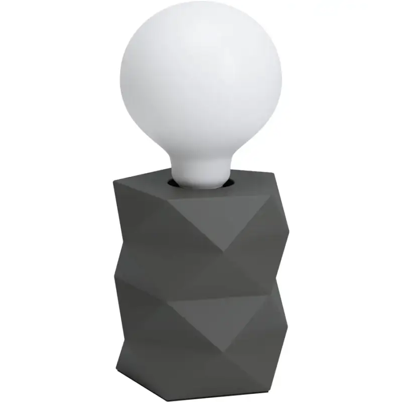 Lumimart | Lampe de table Swarby Gris Ciment 10 cm 12 cm Prix Réduit