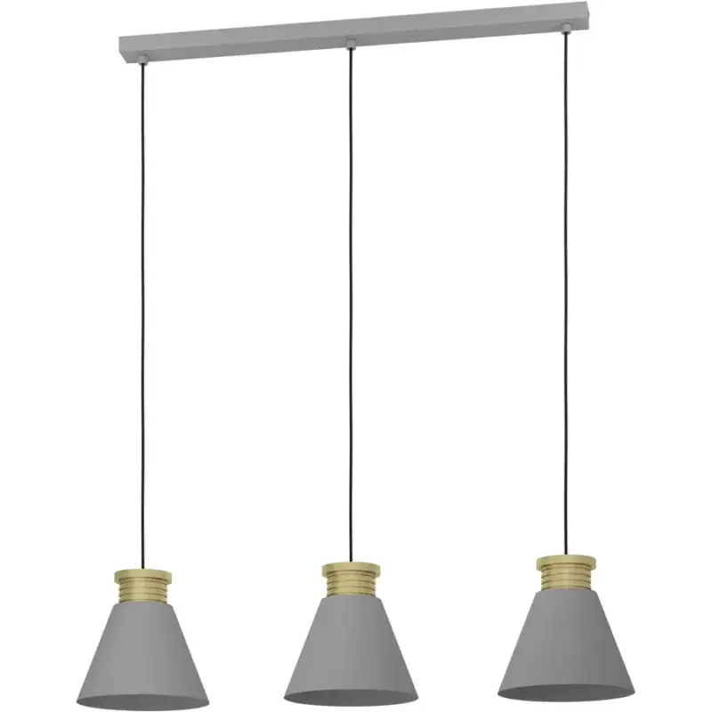 Acheter Direct Lumimart | Suspension Twicken Or/Gris Acier 22 cm 110 cm