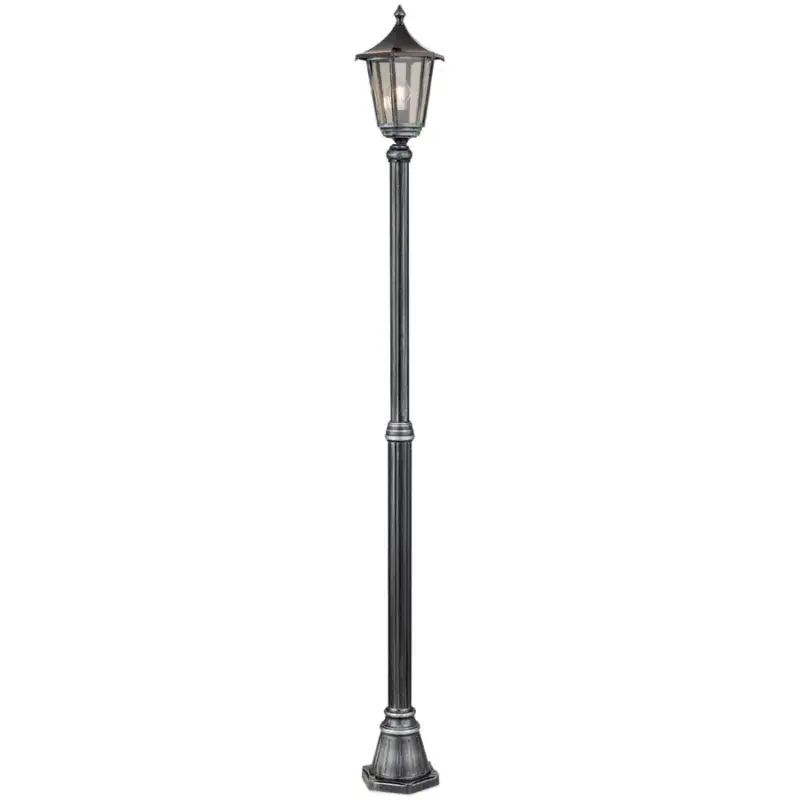 Lumimart | Lampadaire d'extérieur Hermine Noir/Argent 25.5 cm 25.5 cm Retour Gratuit