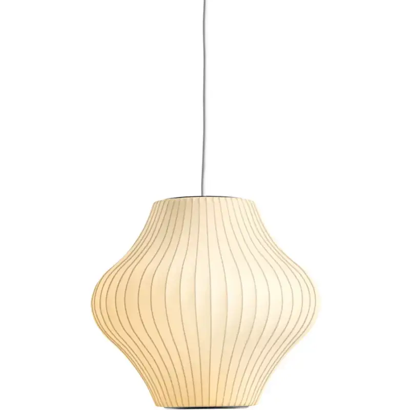 Petit Prix Lumimart | Suspension Nelson Pear Blanc Métal 33 cm 32 cm