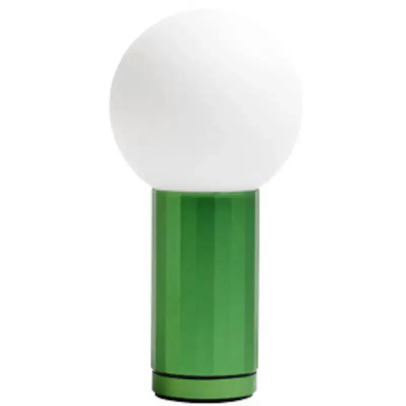 Expédition Rapide Lumimart | Lampe de table design HAY Turn On blanche et verte H 19,5 cm