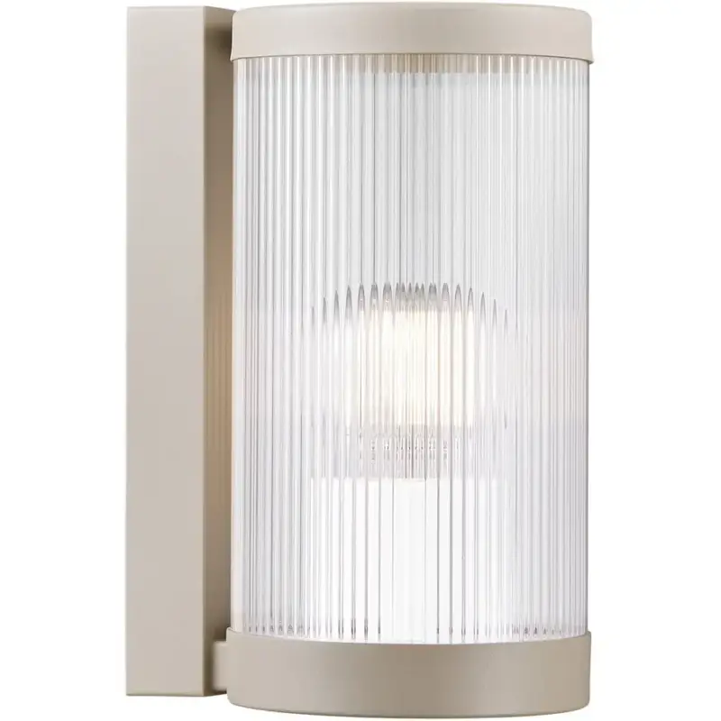 Usine Directe Lumimart | Lampe murale d'extérieur Coupar Beige/Trasparente Plastique 13 cm 25 cm