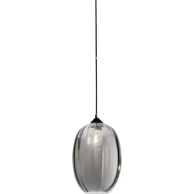 Satisfait Ou Remboursé Lumimart | Suspension Giulia XL Gris Verre 25 cm 36 cm