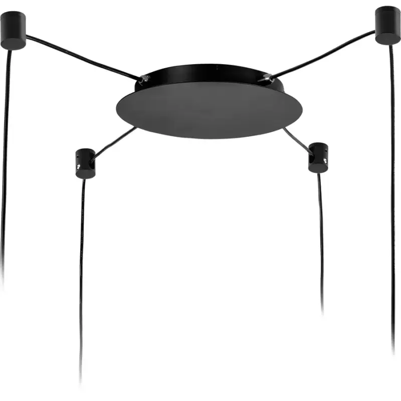 Lumimart | Baldaquin Rosone Noir Métal 25 cm Authentique