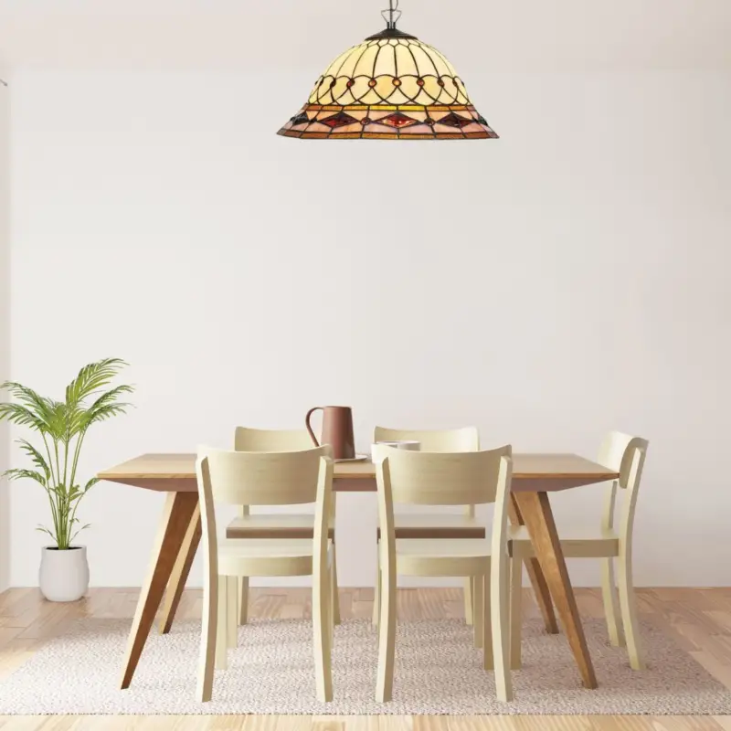 Nouveauté Suspension Tiffany LINERA 1xE27 D40