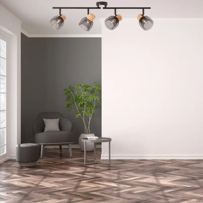 Offre Exclusive Plafonnier FLAKA 4x6W G9 Noir depoli