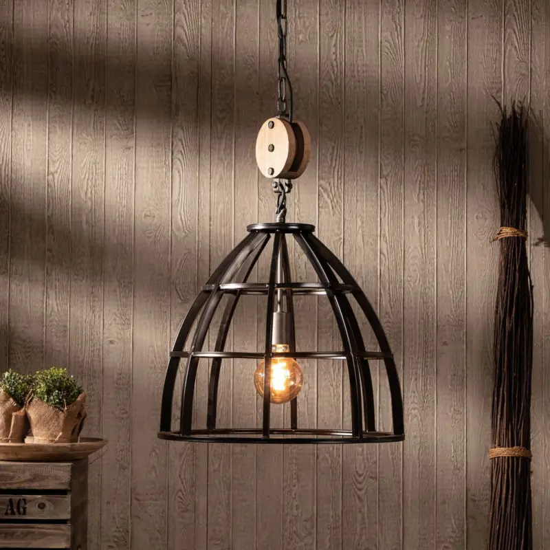 Suspension MATRIX 2 1x60W E27 Noir antique Prix Promo
