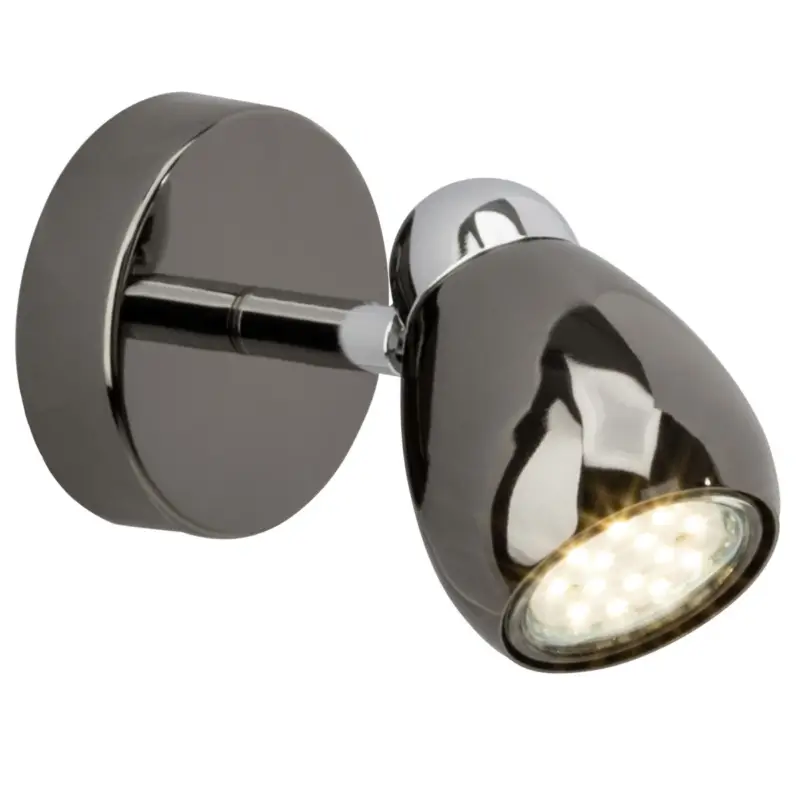 Commander Vite Applique Murale MILANO LED 1x3W GU10 CHROME NOIR