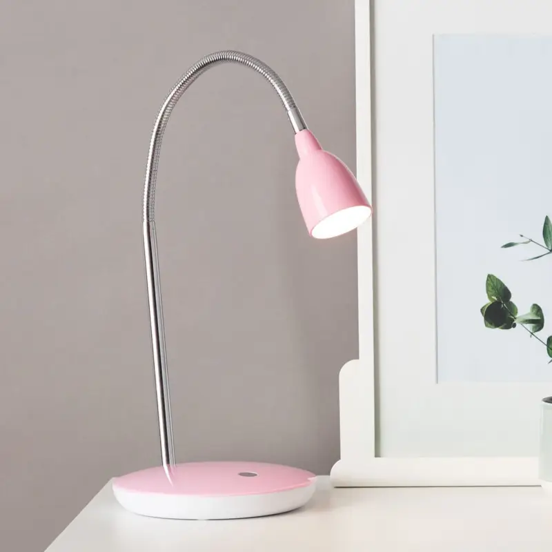 Certifié Lampe de bureau ANTHONY 1×2 4W LED intégrée ACIER ROSE