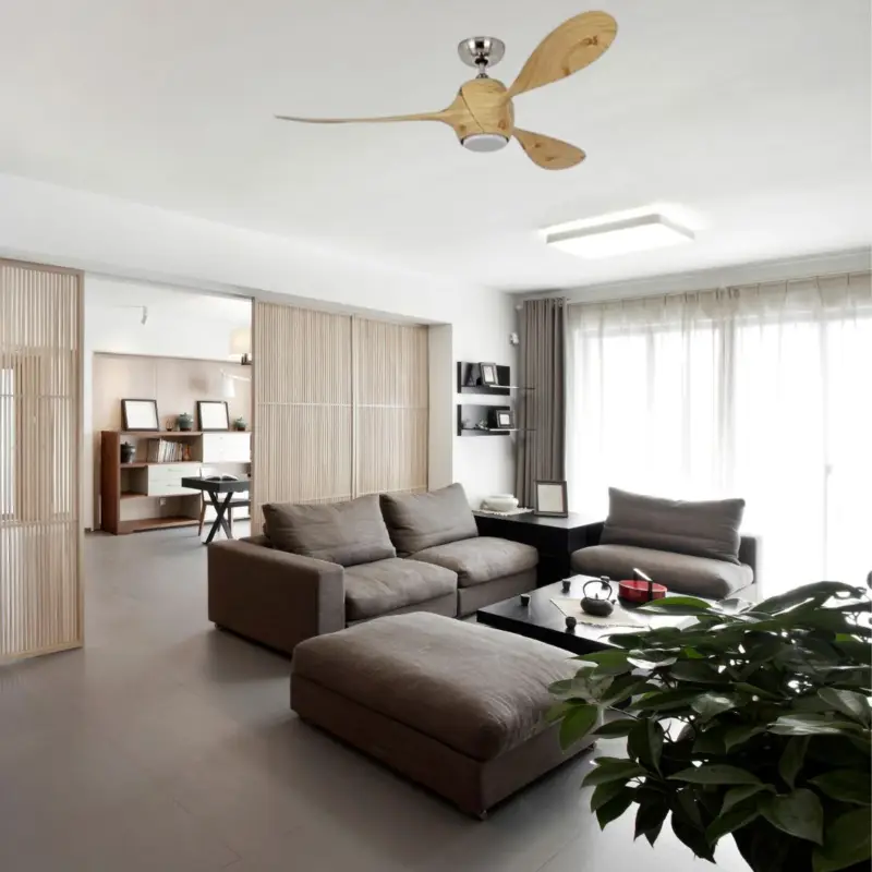 Ventilateur de Plafond Eco Fiore Chromé/Pin 142cm Quantité Limitée