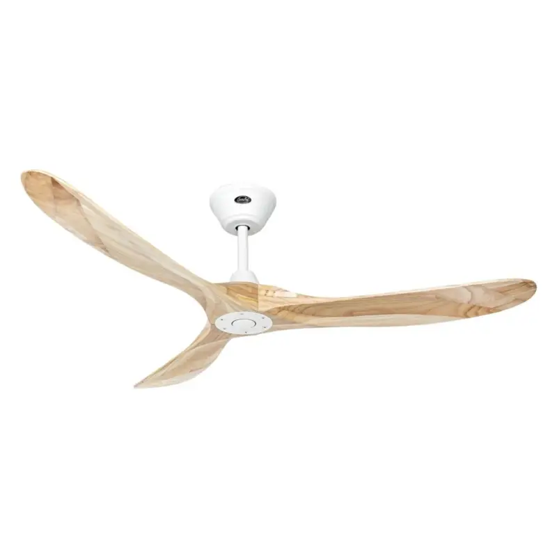Ventilateur de Plafond Eco Genuino 152cm Blanc Bois Naturel Offre Limitée