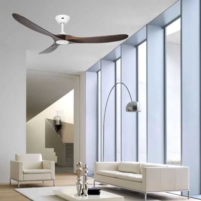 Ventilateur Plafond Design Eco Genuino 180cm Blanc Noyer Jusqu'à Épuisement Des Stocks