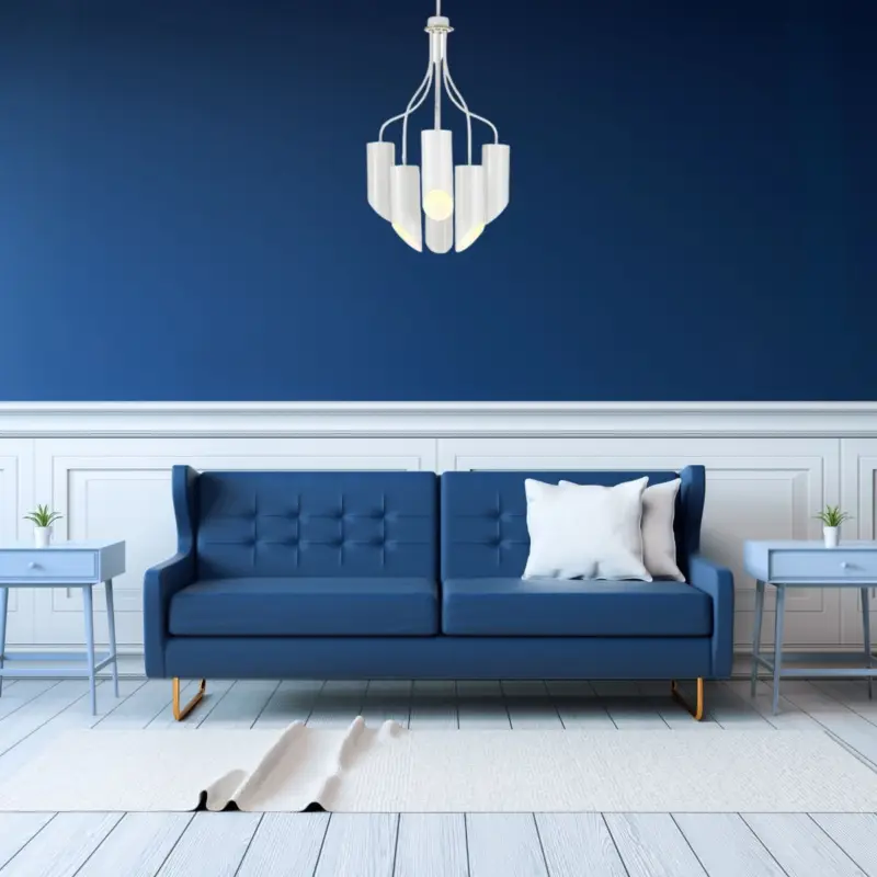 Lustre Quinto Blanc Laiton 6x60W E27 Bon Plan