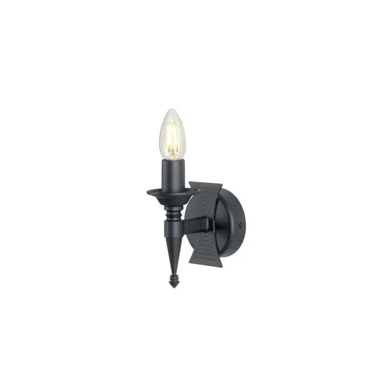 Applique Murale Saxon Noir 1x60W E14 Meilleur Choix