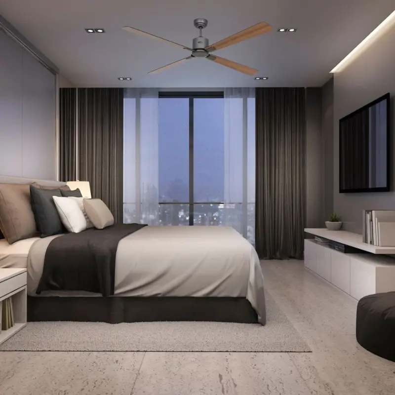 Ventilateur de Plafond Eco Neo III 152cm Basalte Noir Teck WiFi Achetez Aujourd&rsquo;hui
