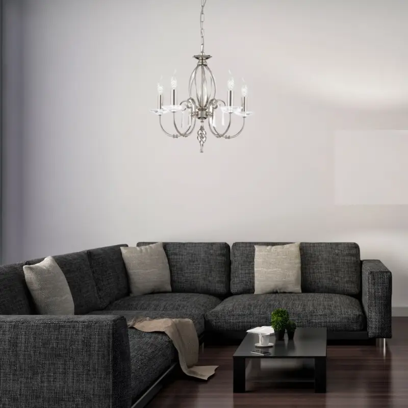 Meilleure Vente Lustre Aegean 5x60W Argent