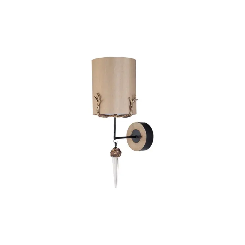 Applique Murale Diego 1x100W Beige et Or Prix Choc