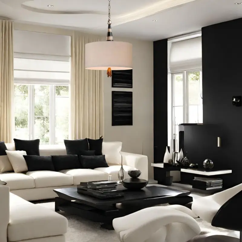 Must-Have Suspension Flambeau Noir Crème Or 2x60W E27