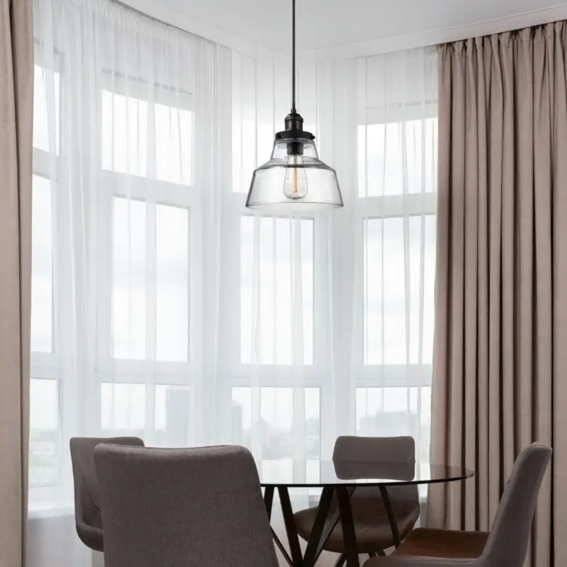 Suspension Interieur Baskin Laiton Zinc 1x60W E27 H301-2090mm Bon Marché