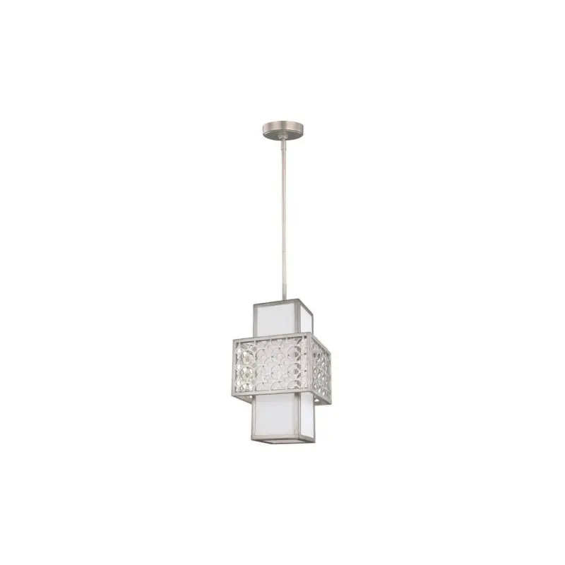 Suspension Kenney Argenté 1x60W E27 Promotion Saisonnière