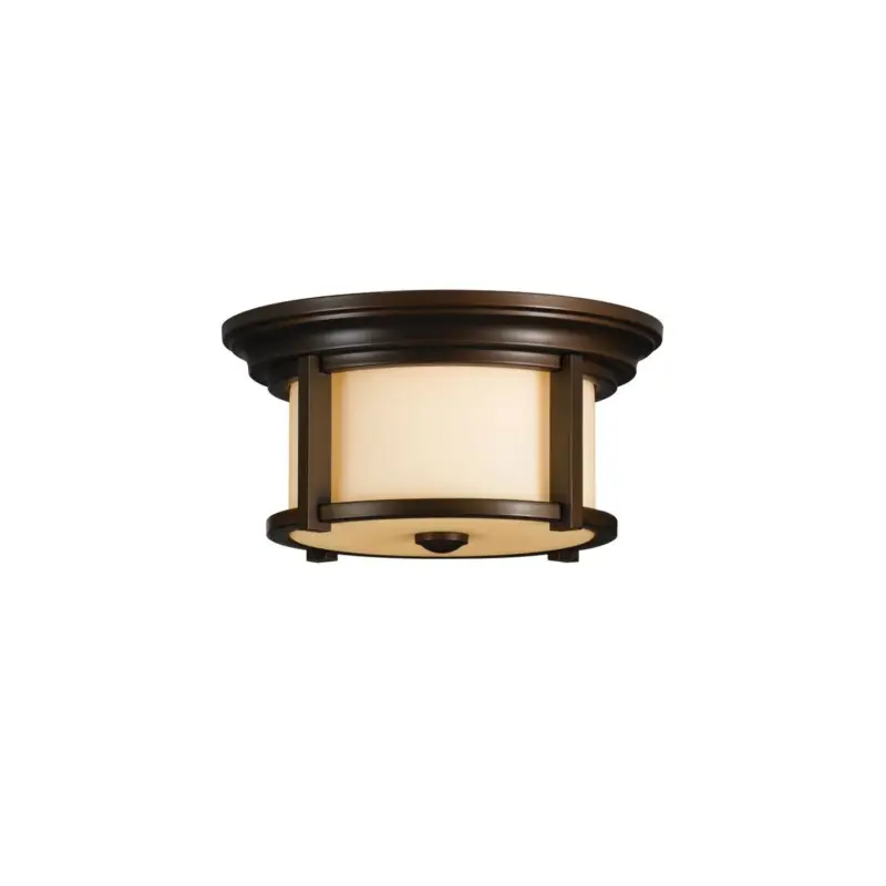 Prix Réduit Plafonnier Merrill 2x60W Bronze foncé
