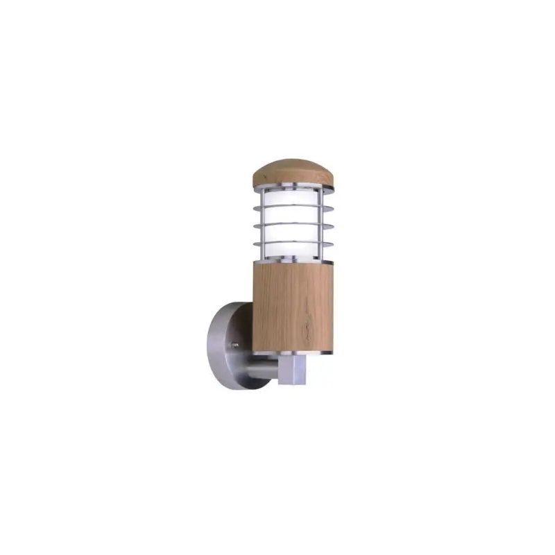 Applique murale extérieur Poole 15W CFL Argent et Marron Livraison Express