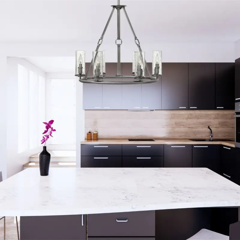 Vente Flash Lustre Dakota Nickel 6x60W E14