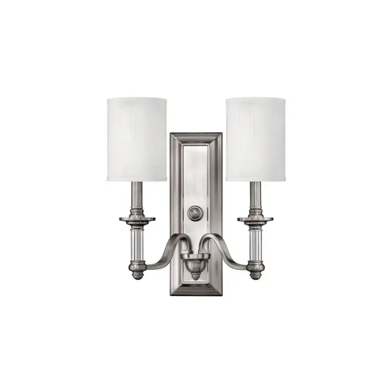 Applique Murale Sussex 2x60W Argent Super Prix