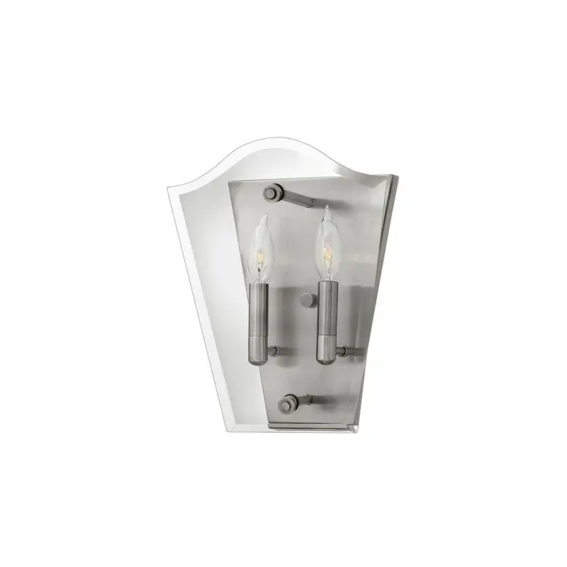 Applique Murale Wingate 2x60W Nickel poli antique Haute Qualité