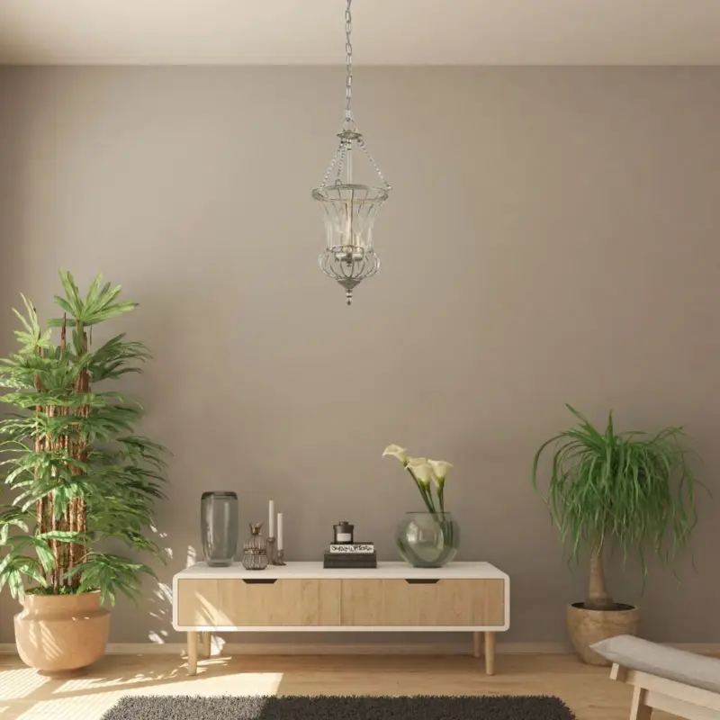 Prix Cassé Suspension Calla 2x60W Argent doré
