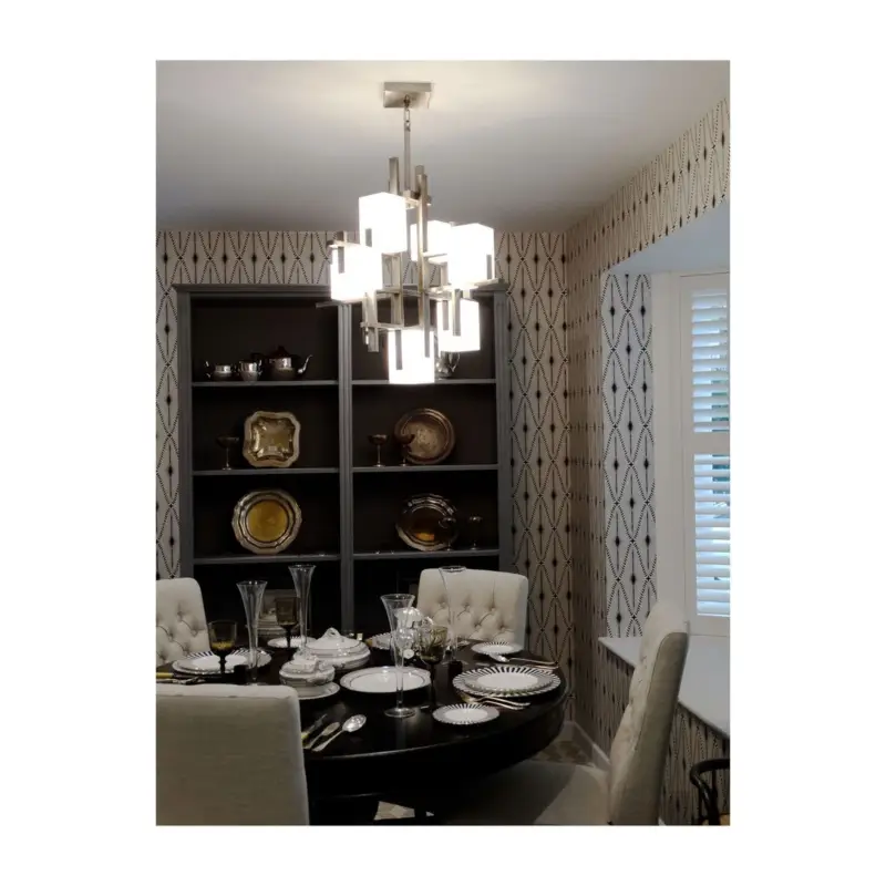 Solde Lustre City Lights H 60,3cm 7x40W Argent