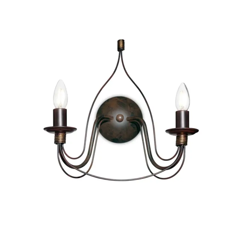 Applique Murale Corte 2x40W E14 Rouille Bon Plan