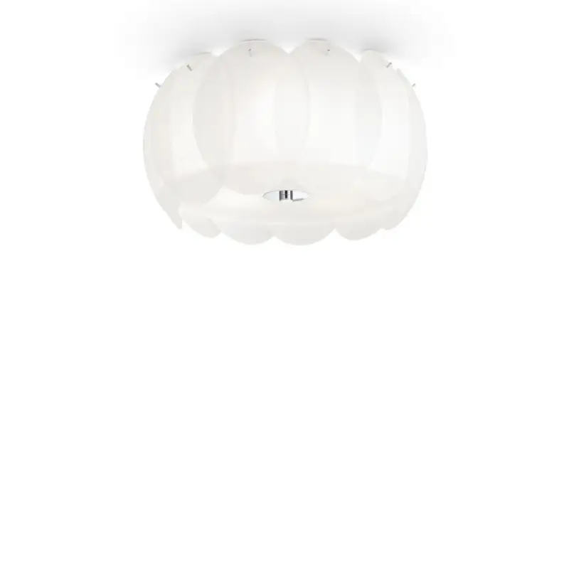Authentique Plafonnier OVALINO PL5 Blanc 60W max