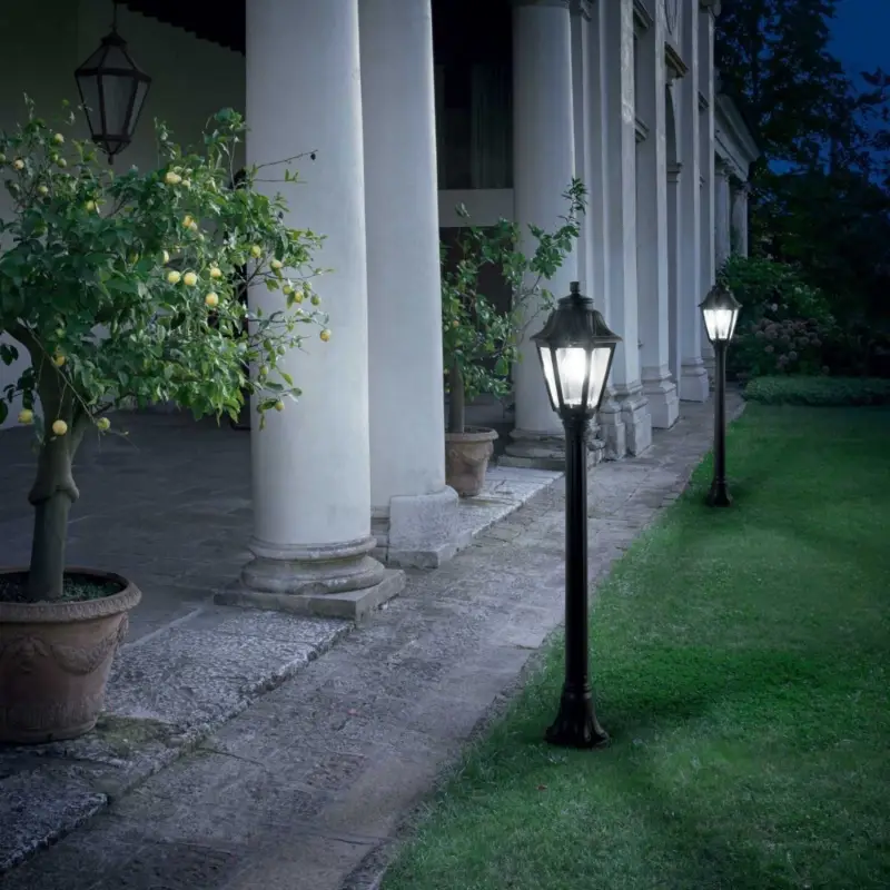 Vente Directe Lampadaire extérieur ANNA Noir 1x60W