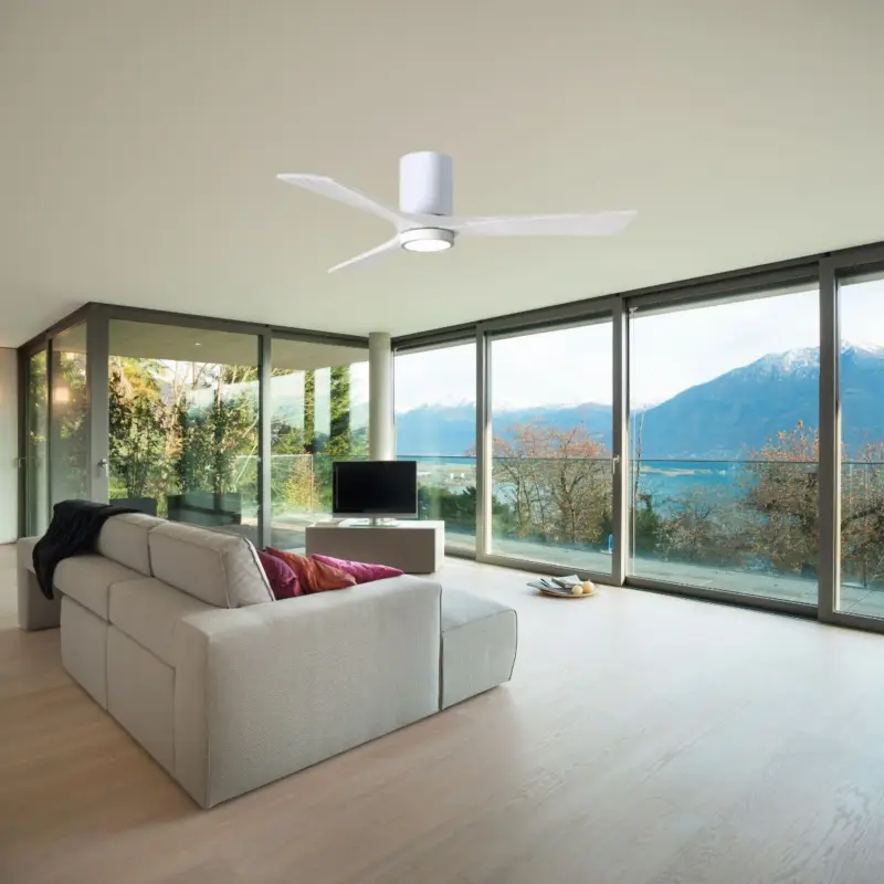 Livraison Express Ventilateur Plafond Blanc avec lumière Irene 132cm