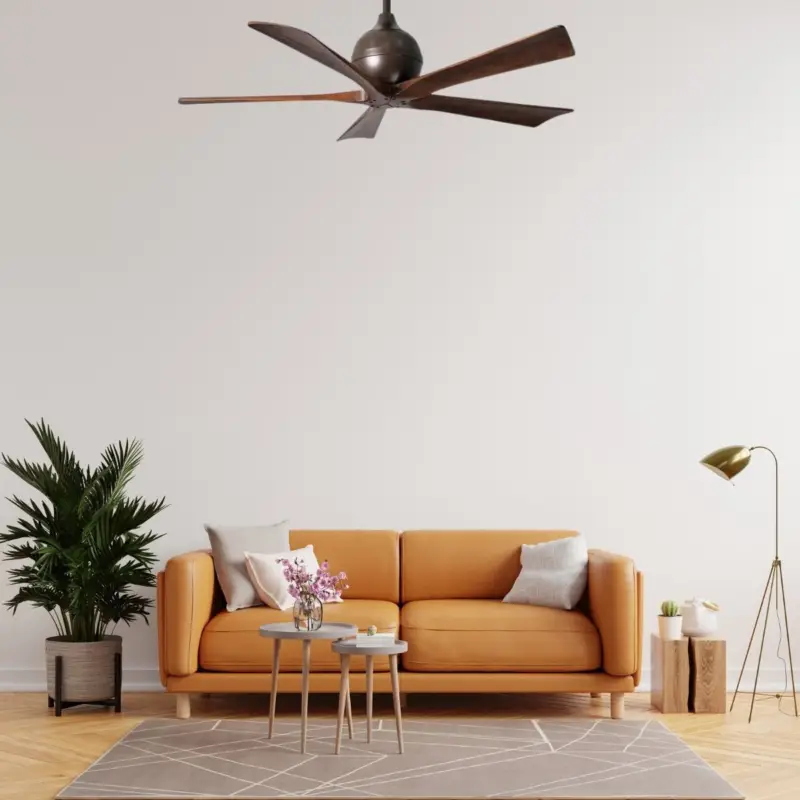 Ventilateur de plafond Irene-5 132cm Bronze Noyer Soldes