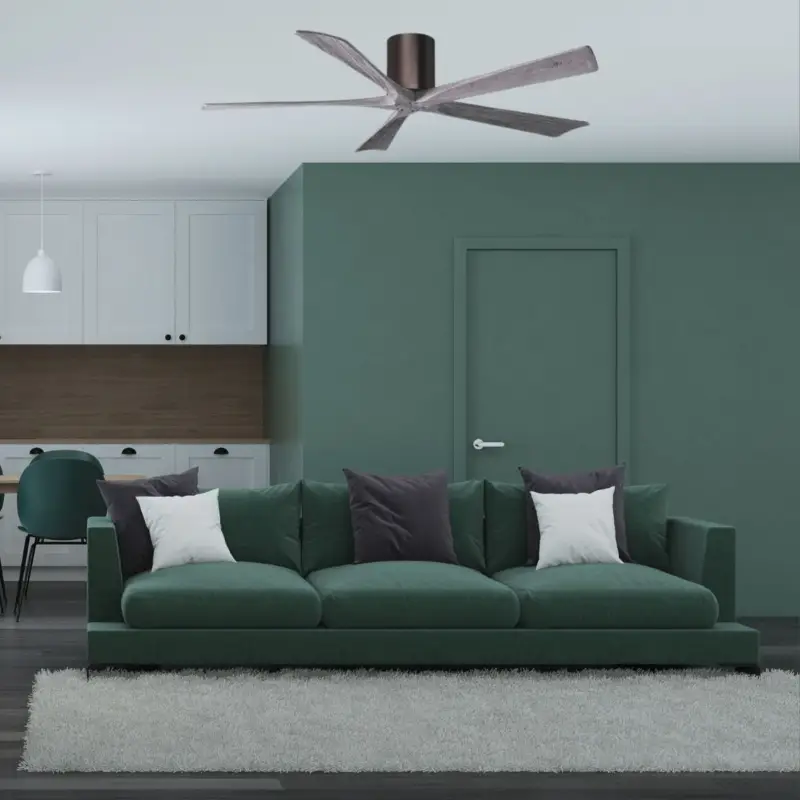 Soldes Ventilateur de Plafond Irene-5H 152cm Bronze Bois Vieilli