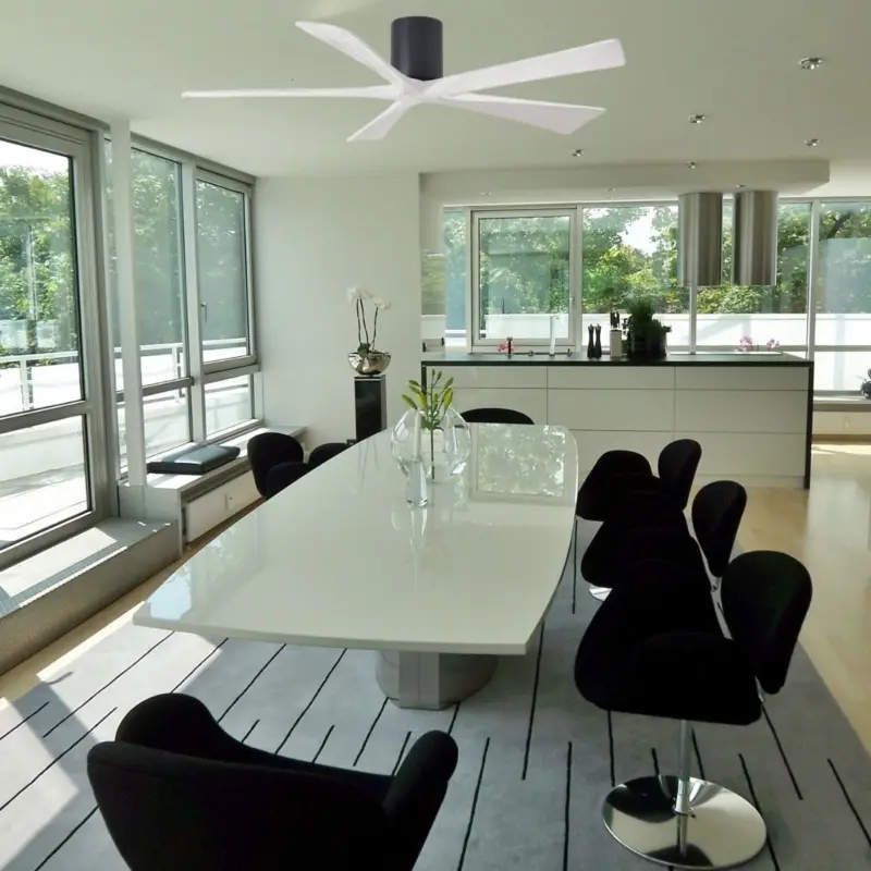 Ventilateur de Plafond Irene-5H 152cm Noir Blanc Prix Promo